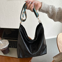 Eboo Wide Strap Shoulder Bag for Women Crossbody Bags Large Capacity Retro PU Leather Handbag for Shopping Travel