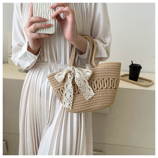4-in-1 Woven Tote Bag – Lightweight Beach & Vacation Shoulder Bag for Women (Free Delivery)