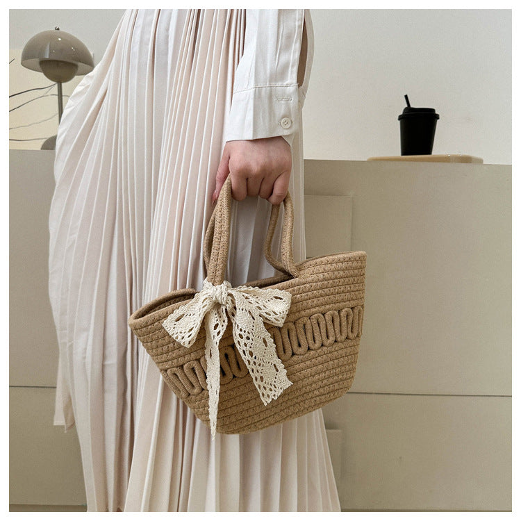 4-in-1 Woven Tote Bag – Lightweight Beach & Vacation Shoulder Bag for Women (Free Delivery)