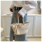 4-in-1 Woven Tote Bag – Lightweight Beach & Vacation Shoulder Bag for Women (Free Delivery)
