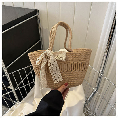 4-in-1 Woven Tote Bag – Lightweight Beach & Vacation Shoulder Bag for Women