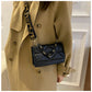 Elegant Embossed Chain Shoulder Bag – Small Square Flap Crossbody for Casual & Travel Use