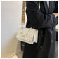 Elegant Embossed Chain Shoulder Bag – Small Square Flap Crossbody for Casual & Travel Use