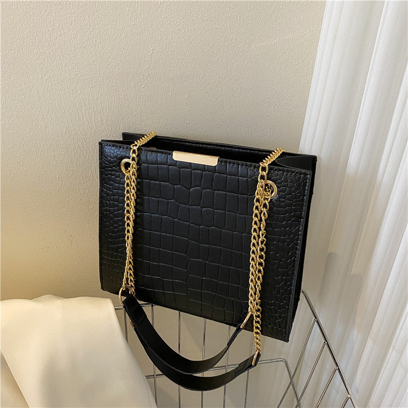 Eboo Luxury Crocodile Pattern PU Leather Crossbody Bag – Square Shoulder Handbag for Women