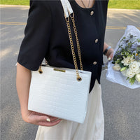 Eboo Luxury Crocodile Pattern PU Leather Crossbody Bag – Square Shoulder Handbag for Women
