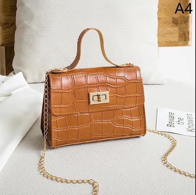 Eboo Crocodile Pattern Handbag Small Bag Women Ladies Hand Bags Versatile Small Square Bag