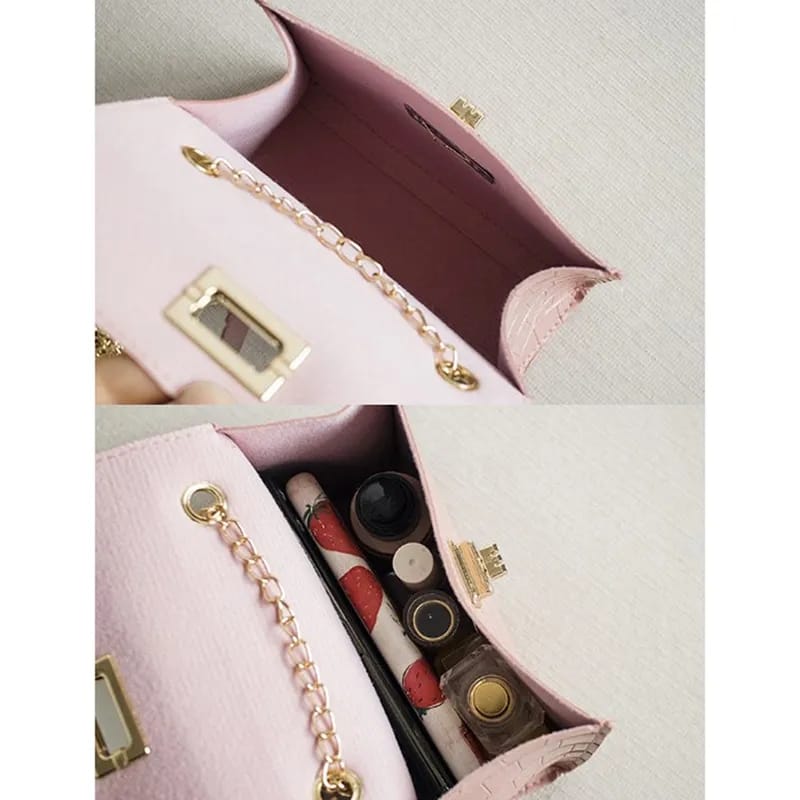 Eboo Crocodile Pattern Handbag Small Bag Women Ladies Hand Bags Versatile Small Square Bag