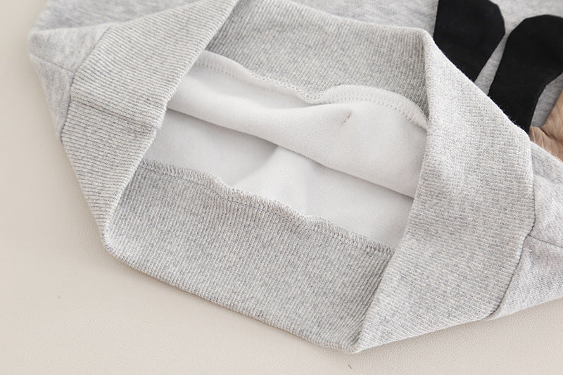 Eboo kids fashion set giraffe print stand collar 2pcs Set