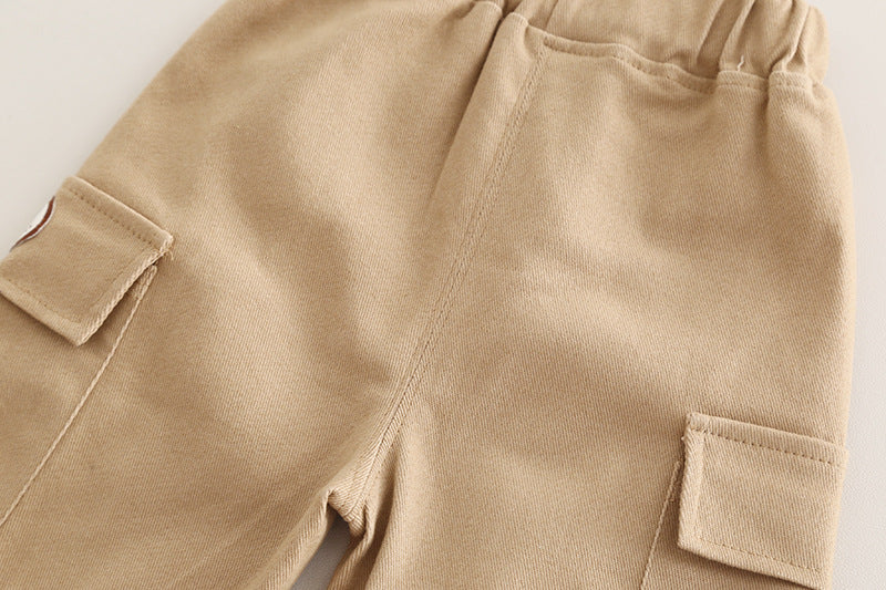 Eboo kids fashion set giraffe print stand collar 2pcs Set