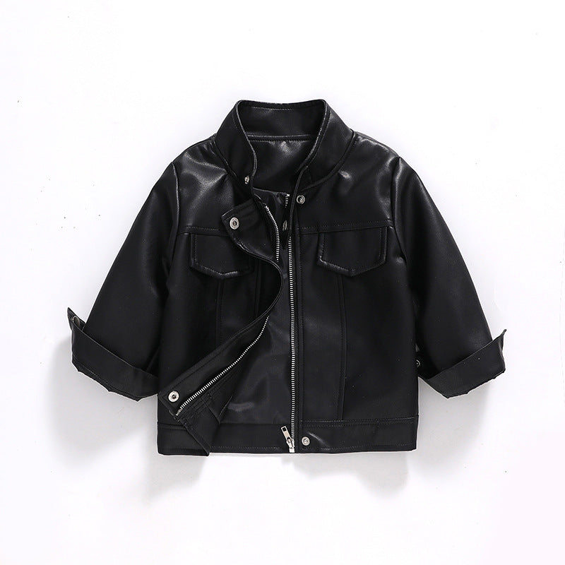 Eboo Kids Faux Leather Moto Jacket | PU Biker Style Coat