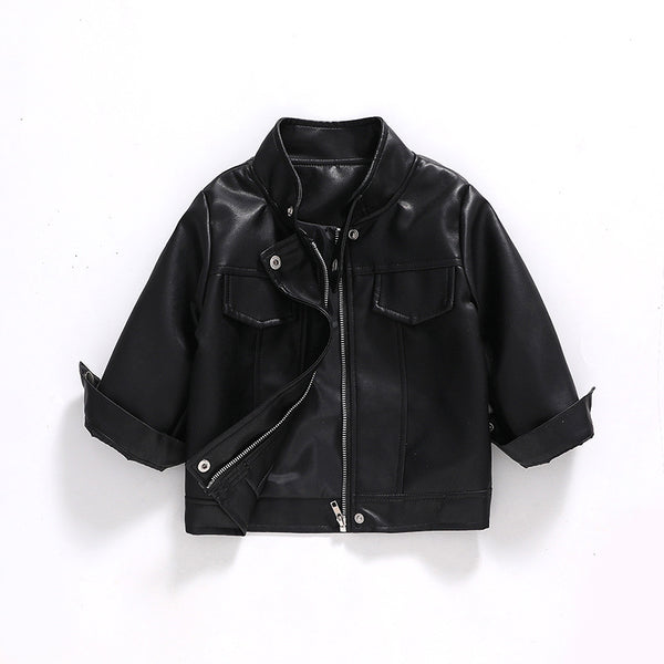 Eboo Kids Faux Leather Moto Jacket | PU Biker Style Coat