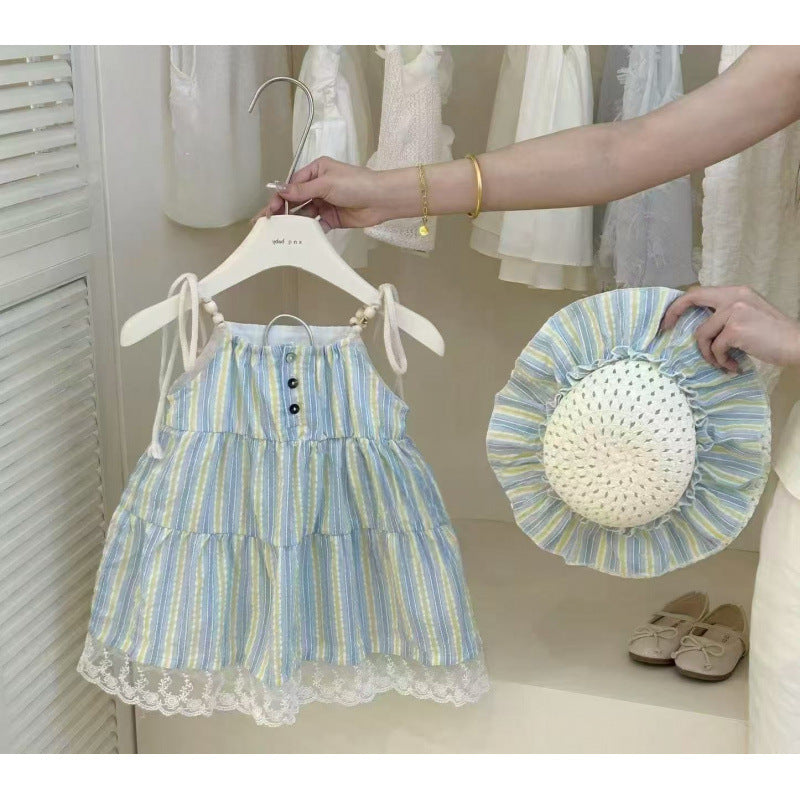 Eboo Girls Princess Sleeveless Dress with Hat
