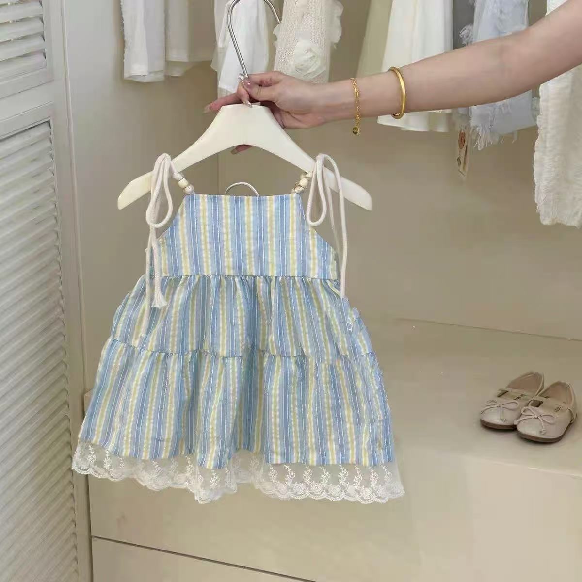 Eboo Summer Kids Girls Princess Dresses Suspender Sleeveless