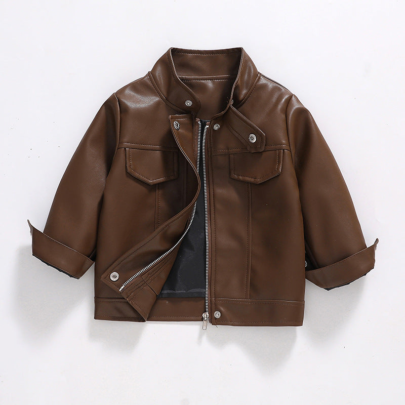 Eboo Kids Faux Leather Moto Jacket | PU Biker Style Coat