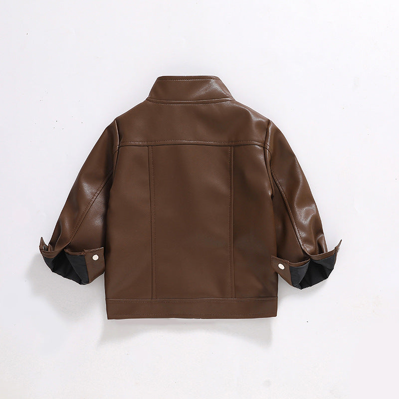 Eboo Kids Faux Leather Moto Jacket | PU Biker Style Coat