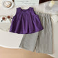 Eboo Bear Leader Vest+Striped Wide Leg Pants Summer Two-piece Set