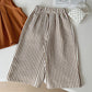 Eboo Bear Leader Vest+Striped Wide Leg Pants Summer Two-piece Set