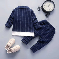 Eboo Blue Baby Boy 3 Piece Suit With Glasses