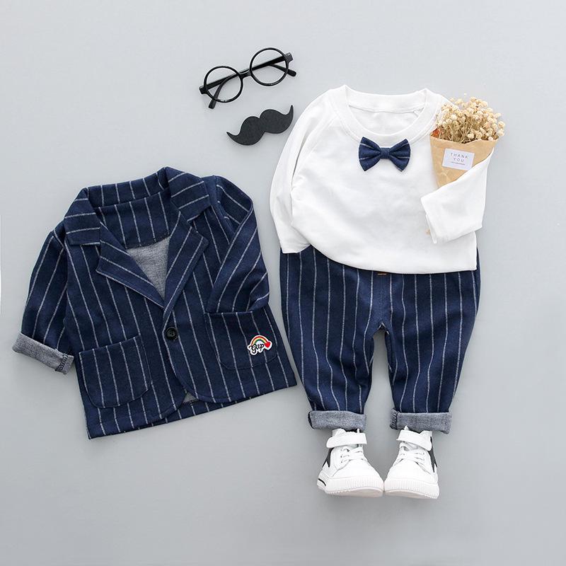 Eboo Blue Baby Boy 3 Piece Suit With Glasses