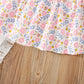 Eboo Baby Girl Summer Flower Printed Bowknot Dress (PINK).
