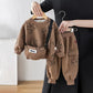 Eboo Boys Bear Printed Sweatshirt With Sling Bag & Jogger Co-ord Set