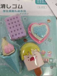 4Pcs /Set Ice-Cream and Cake Eraser