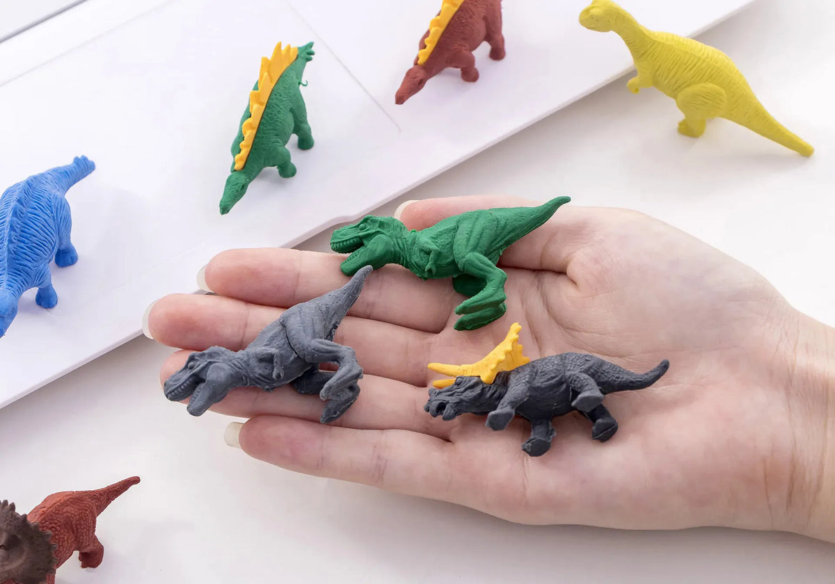 4 Pcs/Lot Creative Cute Assembled Dinosaur Eraser Set Students Eraser Stationery Gift Wholesale