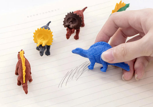 4 Pcs/Lot Creative Cute Assembled Dinosaur Eraser Set Students Eraser Stationery Gift Wholesale