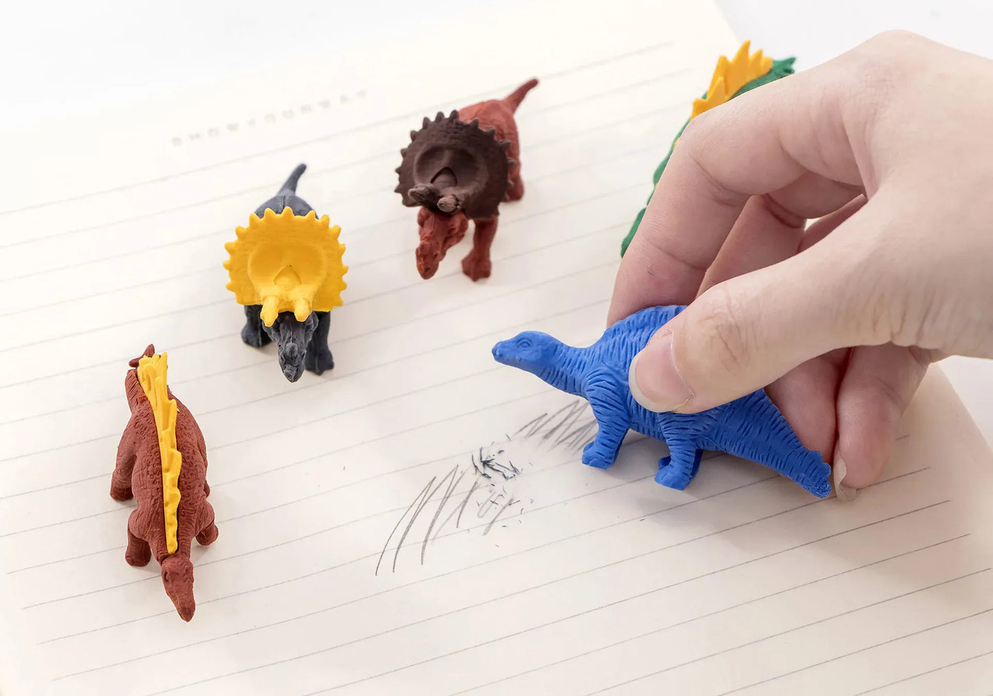 4 Pcs/Lot Creative Cute Assembled Dinosaur Eraser Set Students Eraser Stationery Gift Wholesale