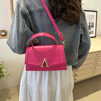 Eboo Elegant Leather-Look Handbag with Matching Shoulder Strap
