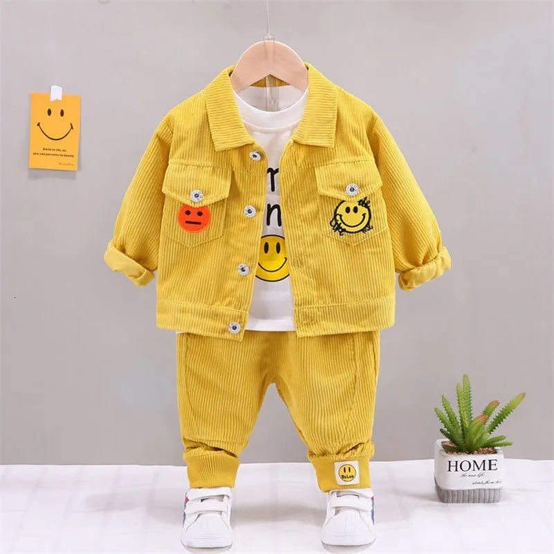 Baby Boy’s Yellow Corduroy Jacket & Pants Set