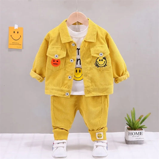 Baby Boy’s Yellow Corduroy Jacket & Pants Set