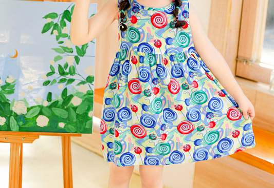 Eboo Print Fit & Flare DrFloral Elegance Fit & Flare Dress – Sleeveless Summer Printess