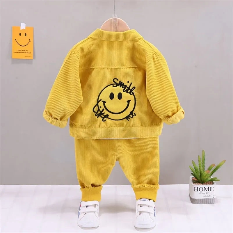 Baby Boy’s Yellow Corduroy Jacket & Pants Set