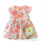 Eboo Infant Baby Girl Sundress Mint Leaf Collar Sleeveless Floral Printed Dress