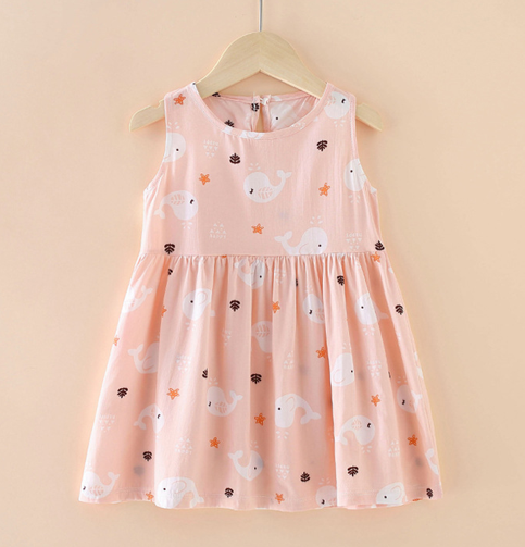Eboo Baby Girl Summer Dress Sleeveless Cotton Baby Clothes Girls Dresses