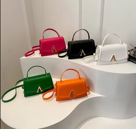 Eboo Elegant Leather-Look Handbag with Matching Shoulder Strap