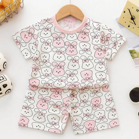 Eboo Summer Boys And Girls Short Sleeve T Shirt Set Shorts Two Piece Set
