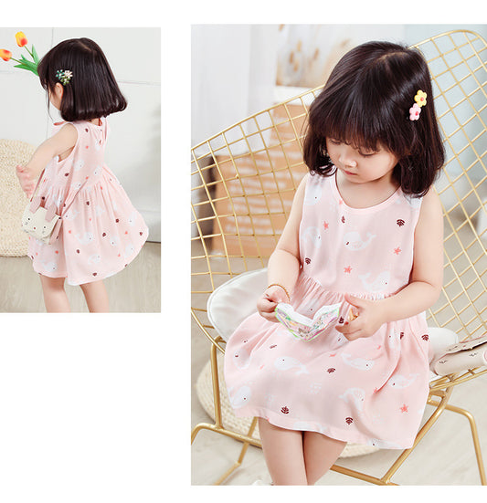 Eboo Baby Girl Summer Dress Sleeveless Cotton Baby Clothes Girls Dresses