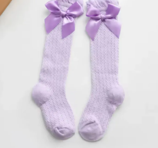 Eboo Baby Girl’s Lace Knee High Socks with Bow