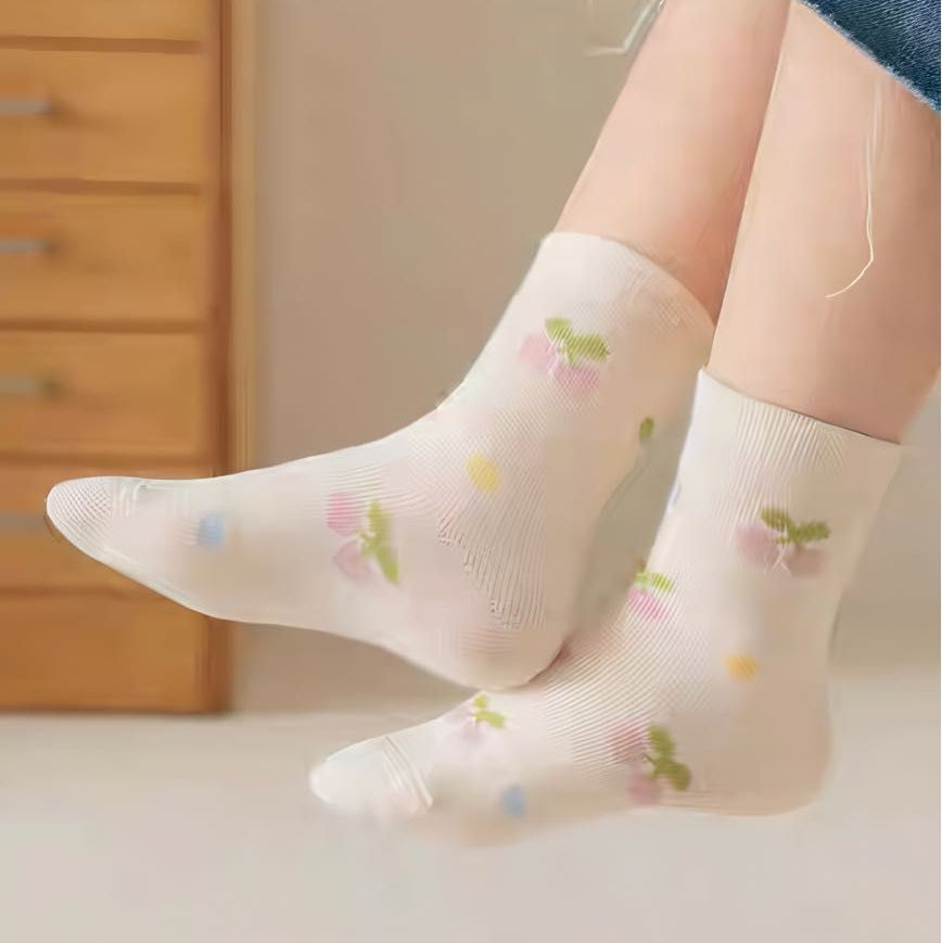 Eboo New Kids' Crew Socks, 5-Pair Set, High-Quality Cotton