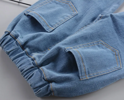 Blue Denim 2pc Jeans and Shirt Set