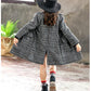 Eboo Classic Checkered Long Winter Coat (GREY)