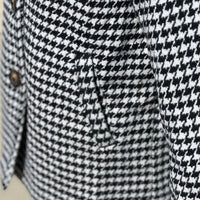 Eboo Kids' Black and White Houndstooth Print Coat / Jacket