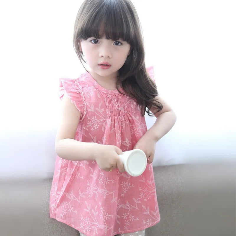 Eboo Floral Ruffled Sleeveless Dress for Girls