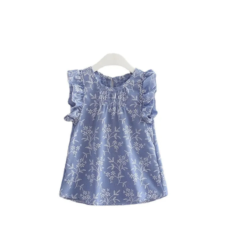 Eboo Floral Ruffled Sleeveless Dress for Girls