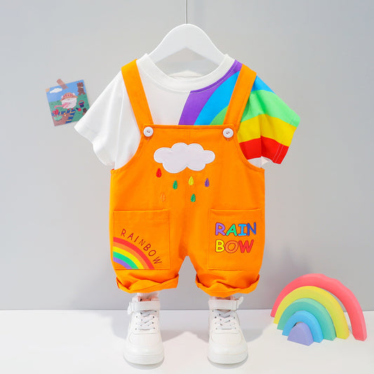 Eboo Rainbow Print Baby Boy Outfit Set