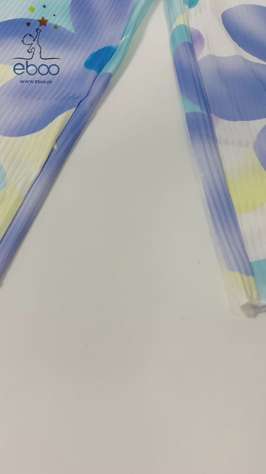 Eboo Girls Printed Top with Trousers - Clothing Set for Girls.