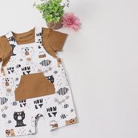 Eboo Cat N Bees Baby Dungaree Romper with Glasses