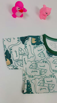 Eboo Cute Crocodile Printed 2PCS Outfit set